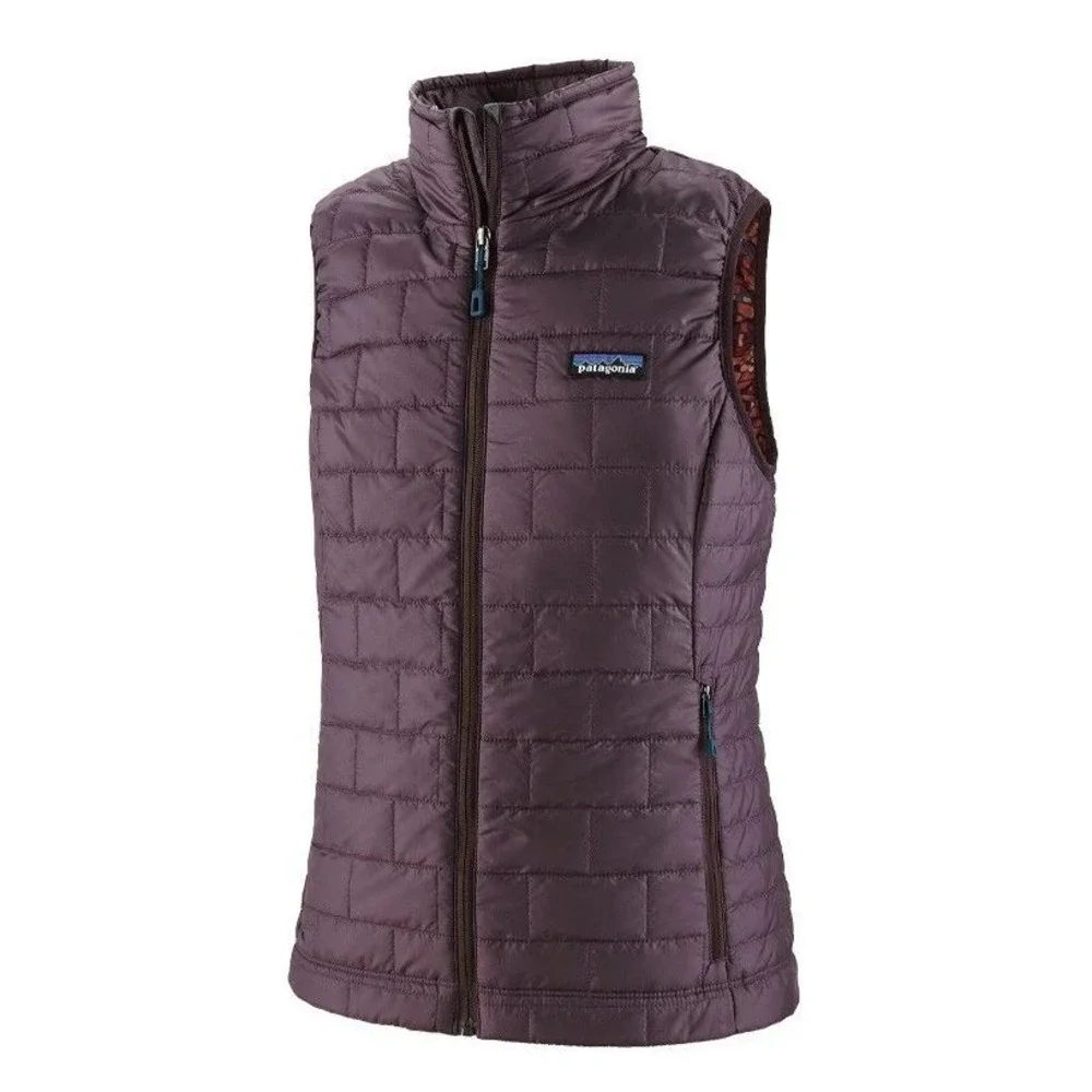 Patagonia Nano Puff Vest Womens XXL Purple Quilted Insulated Full Zip Puffer
